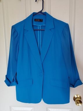 Bright Blue Women's Blazer Jacket